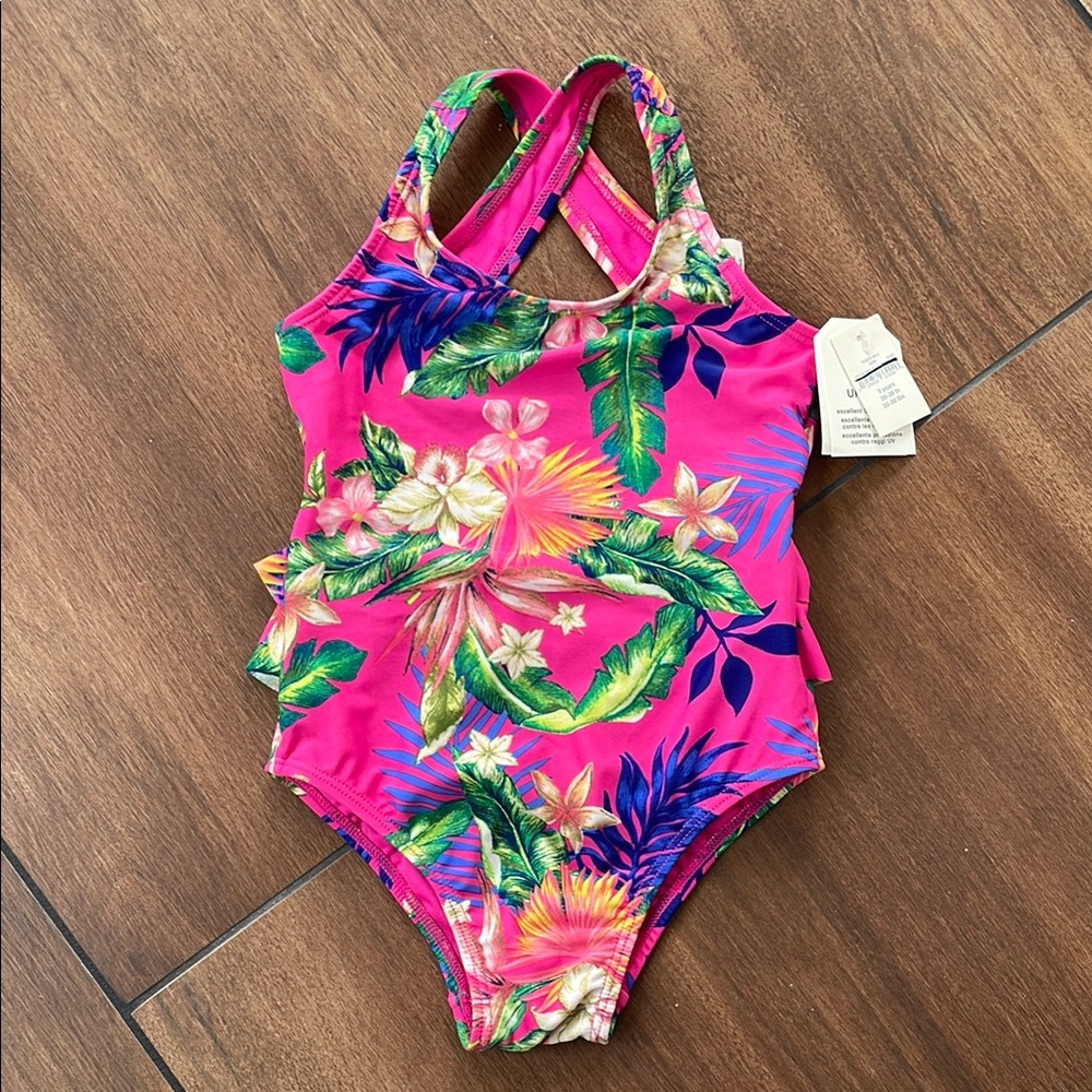 babyGap 3T, NWT, Pink girls Swimwear one piece